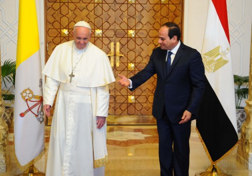 pope francis and president el  sisi